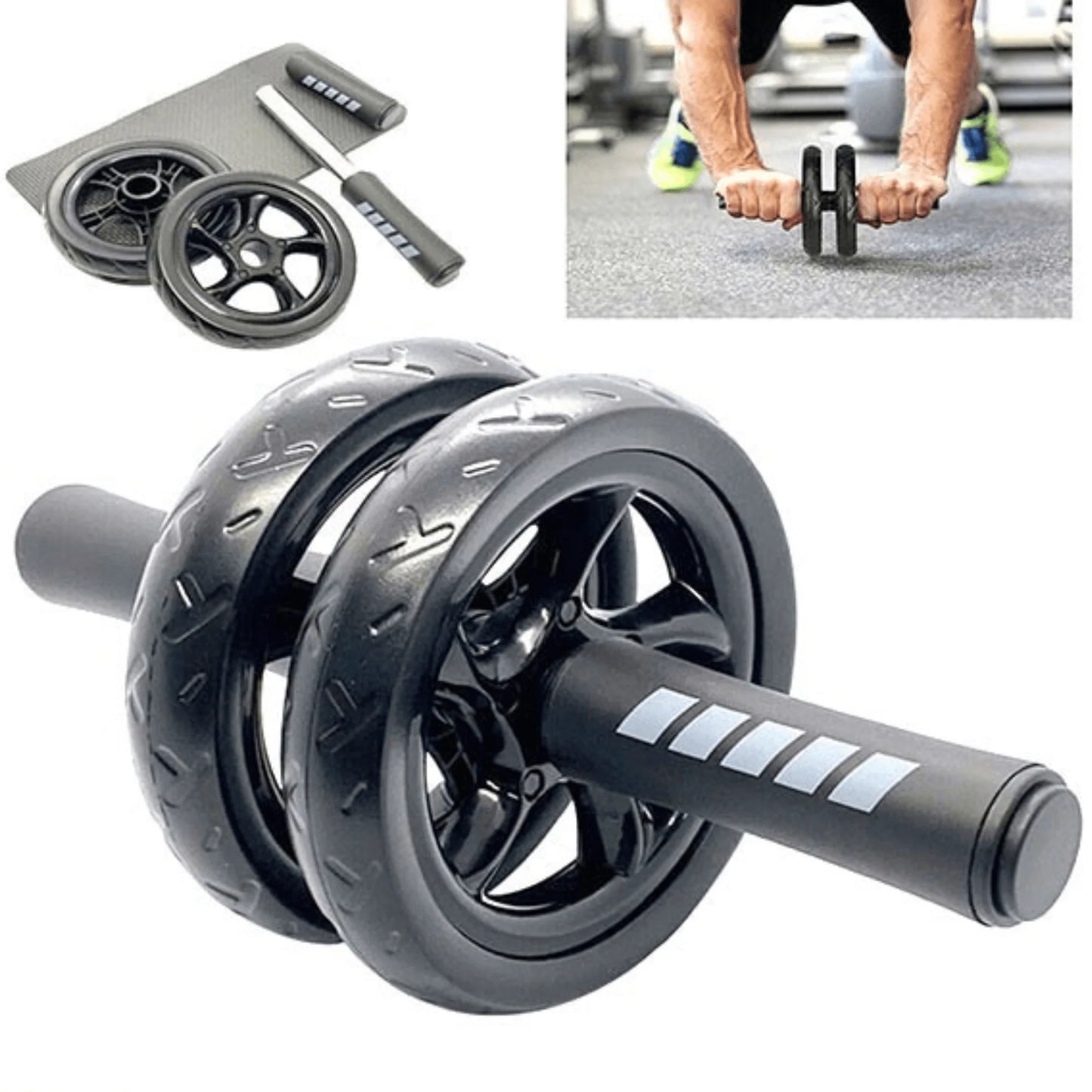 Jupitergear Ab Roller Wheel with Comfortable Kneeling Pad - Ultimate Core Strength Training for All Fitness Levels