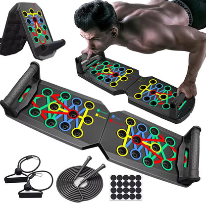 Ultimate Portable Push-Up Board Set - Versatile Fitness Equipment for Chest, Arms, and Back Training