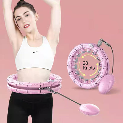 Smart Weighted Hula Hoop - 2-in-1 Fitness & Massage with Timer, Adjustable Size for Adults & Kids