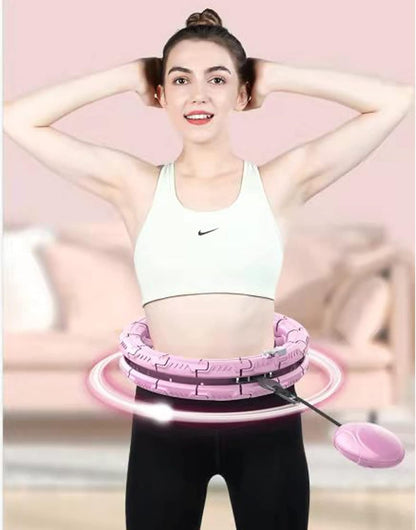 Smart Weighted Hula Hoop - 2-in-1 Fitness & Massage with Timer, Adjustable Size for Adults & Kids