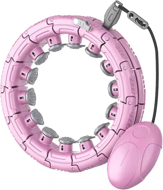 Smart Weighted Hula Hoop - 2-in-1 Fitness & Massage with Timer, Adjustable Size for Adults & Kids