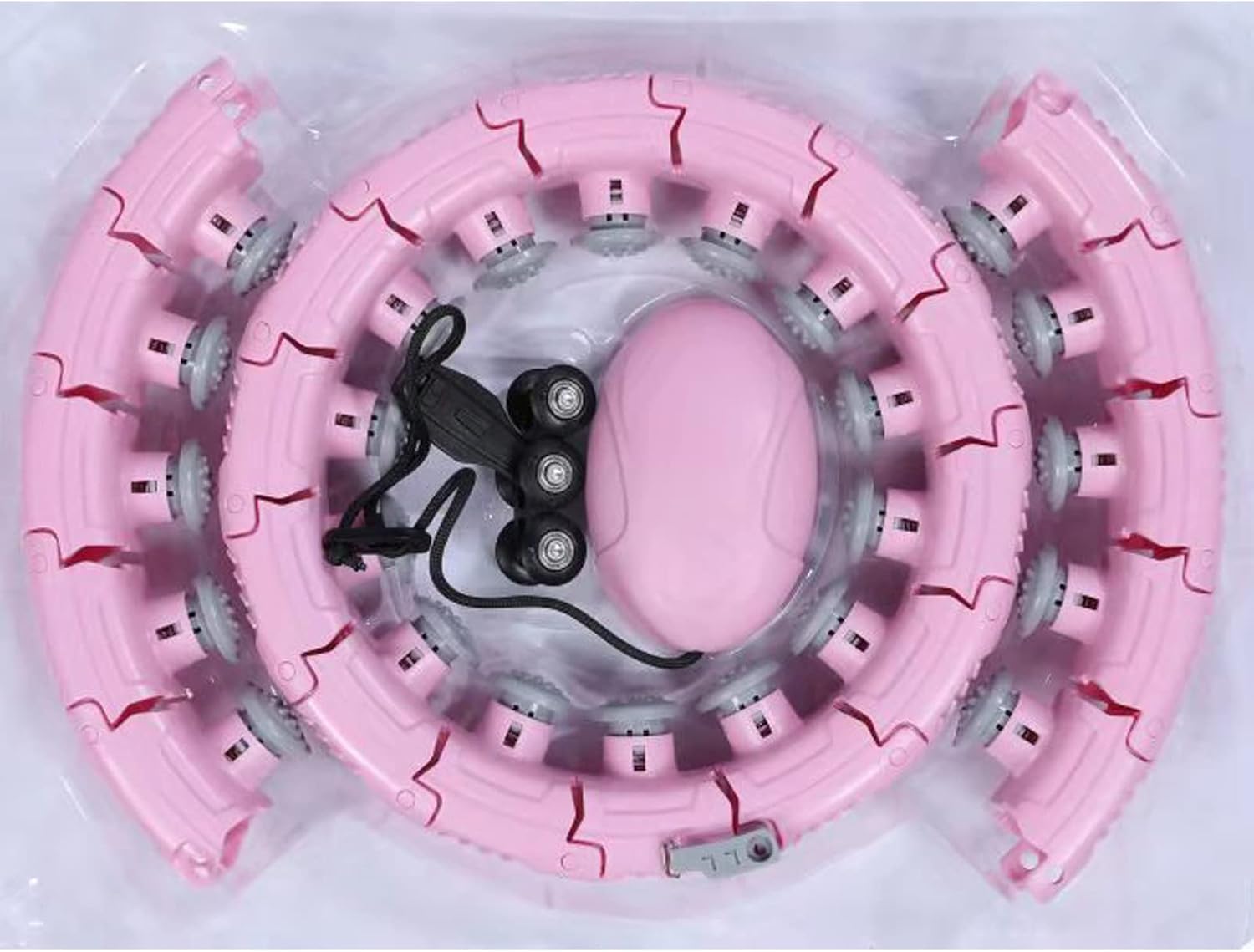 Smart Weighted Hula Hoop - 2-in-1 Fitness & Massage with Timer, Adjustable Size for Adults & Kids