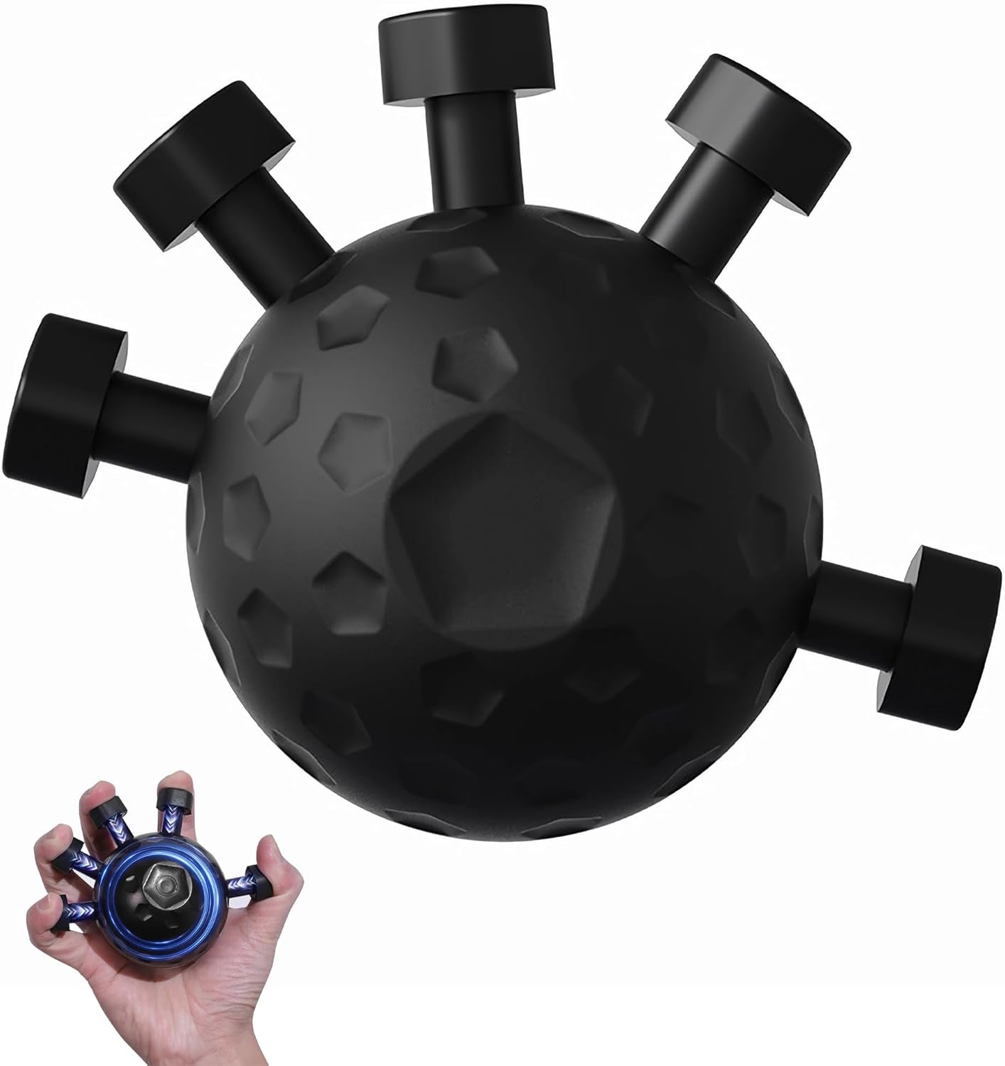 Finger Grip Strengthener, 2025 Upgraded Hand and Finger Exerciser, Silicone Grip Trainer for Muscle Building, Forearm Strength, and Injury Recovery